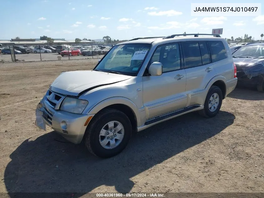 2004 Mitsubishi Montero Xls VIN: JA4MW51S74J010497 Lot: 40361960