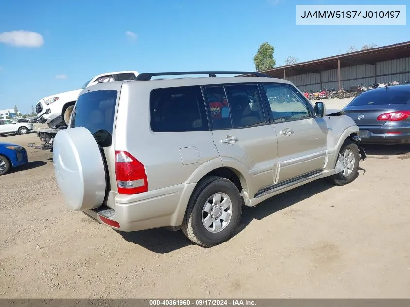 2004 Mitsubishi Montero Xls VIN: JA4MW51S74J010497 Lot: 40361960