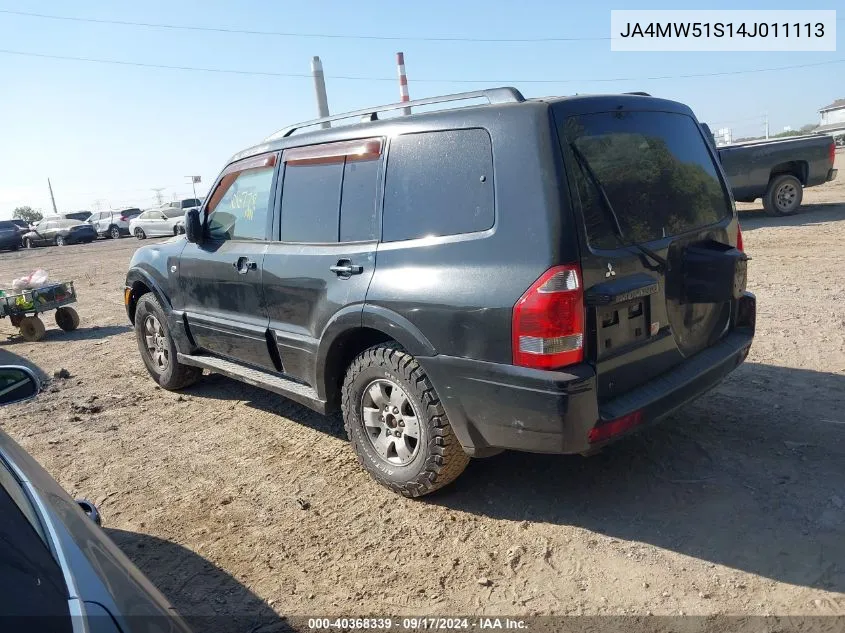 2004 Mitsubishi Montero Xls VIN: JA4MW51S14J011113 Lot: 40368339