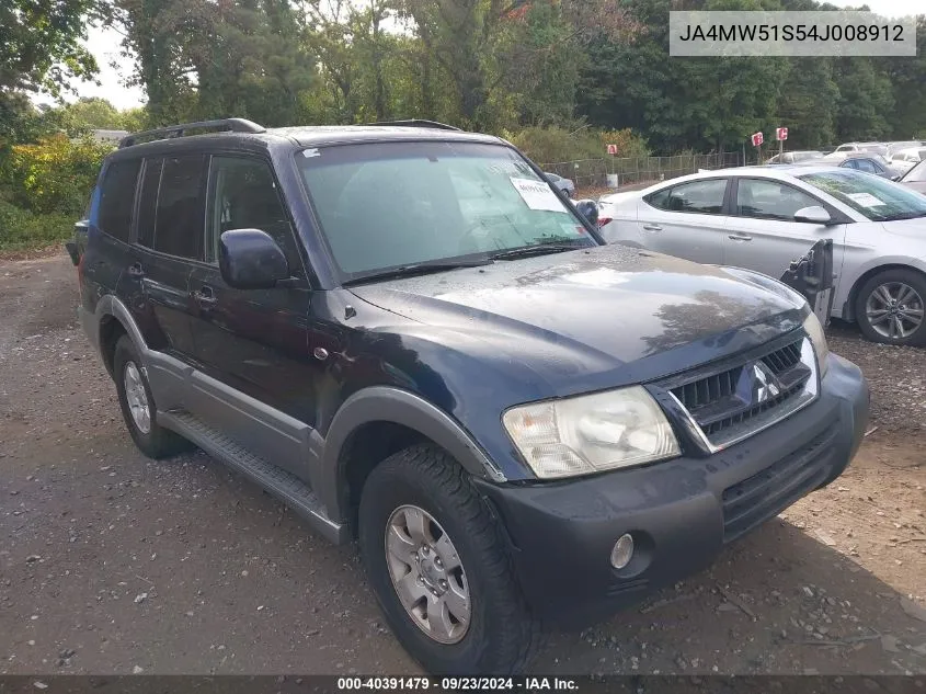 2004 Mitsubishi Montero Xls VIN: JA4MW51S54J008912 Lot: 40391479