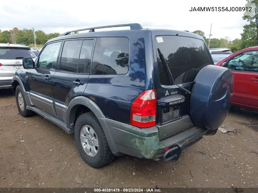 JA4MW51S54J008912 2004 Mitsubishi Montero Xls