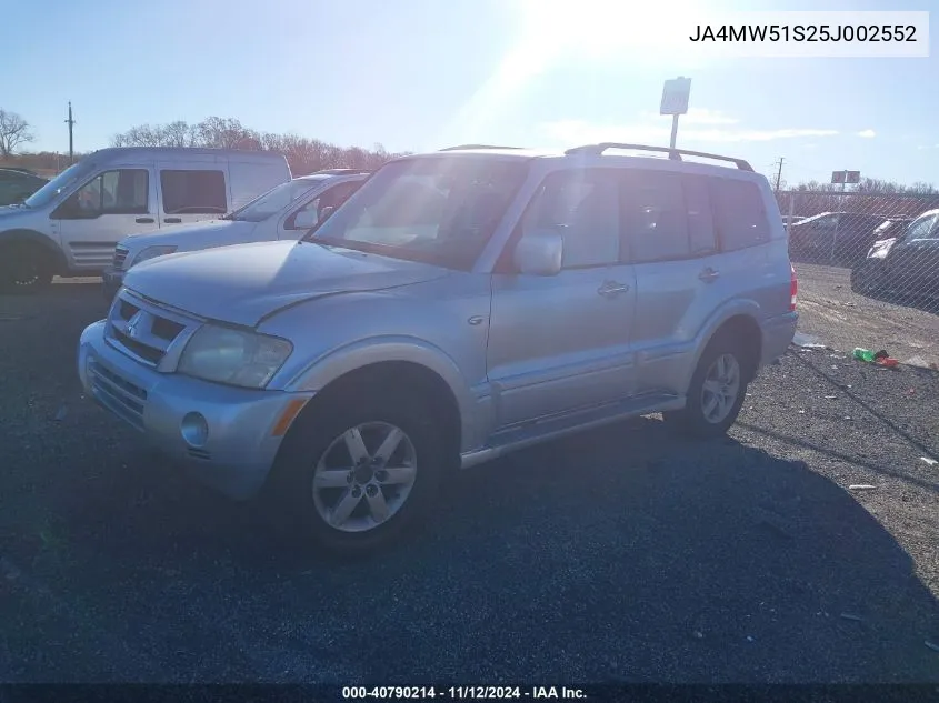 2005 Mitsubishi Montero Limited VIN: JA4MW51S25J002552 Lot: 40790214