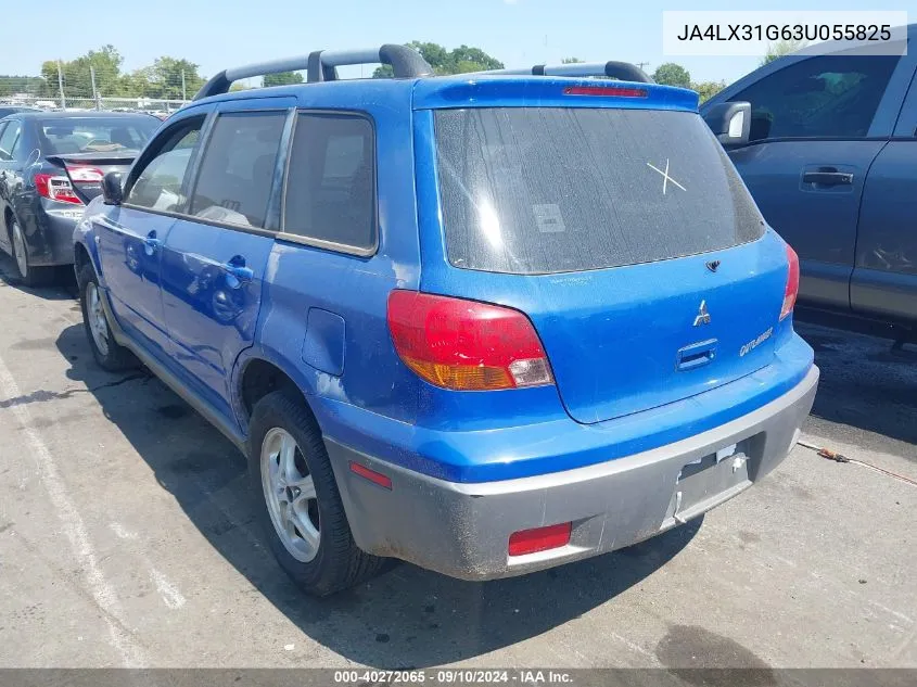 2003 Mitsubishi Outlander Ls VIN: JA4LX31G63U055825 Lot: 40272065