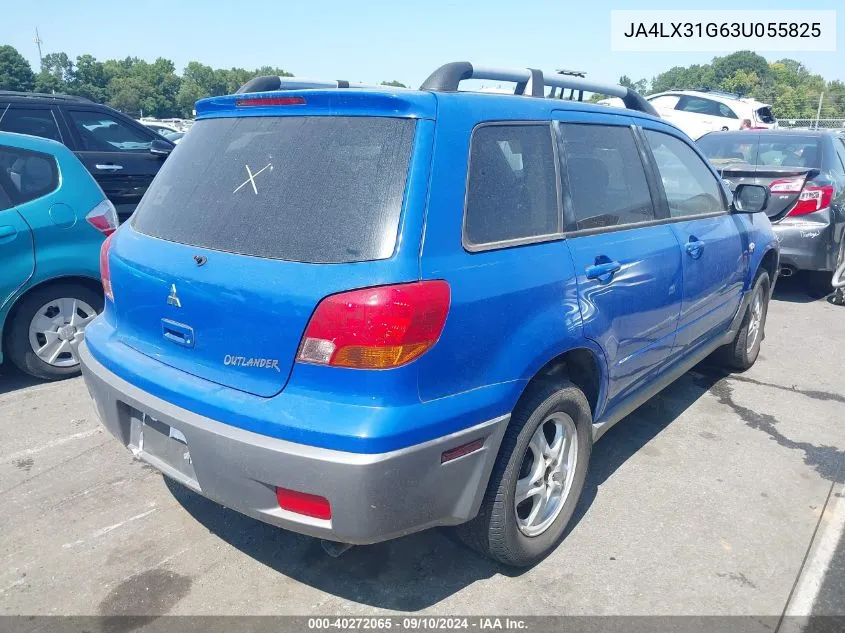 2003 Mitsubishi Outlander Ls VIN: JA4LX31G63U055825 Lot: 40272065