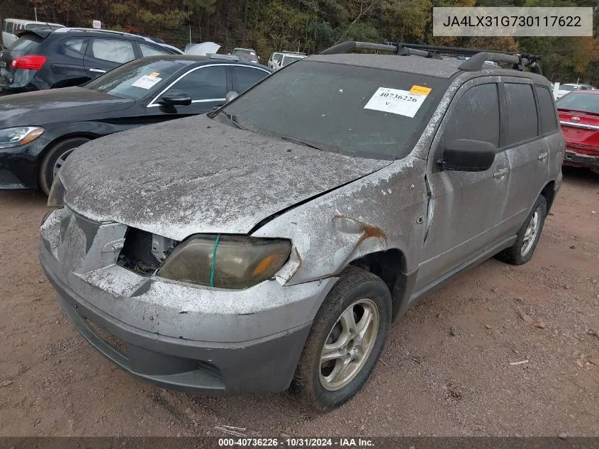 2003 Mitsubishi Outlander VIN: JA4LX31G730117622 Lot: 40736226