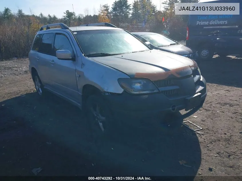 2003 Mitsubishi Outlander Xls VIN: JA4LZ41G13U033960 Lot: 40743292