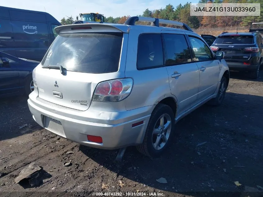 2003 Mitsubishi Outlander Xls VIN: JA4LZ41G13U033960 Lot: 40743292