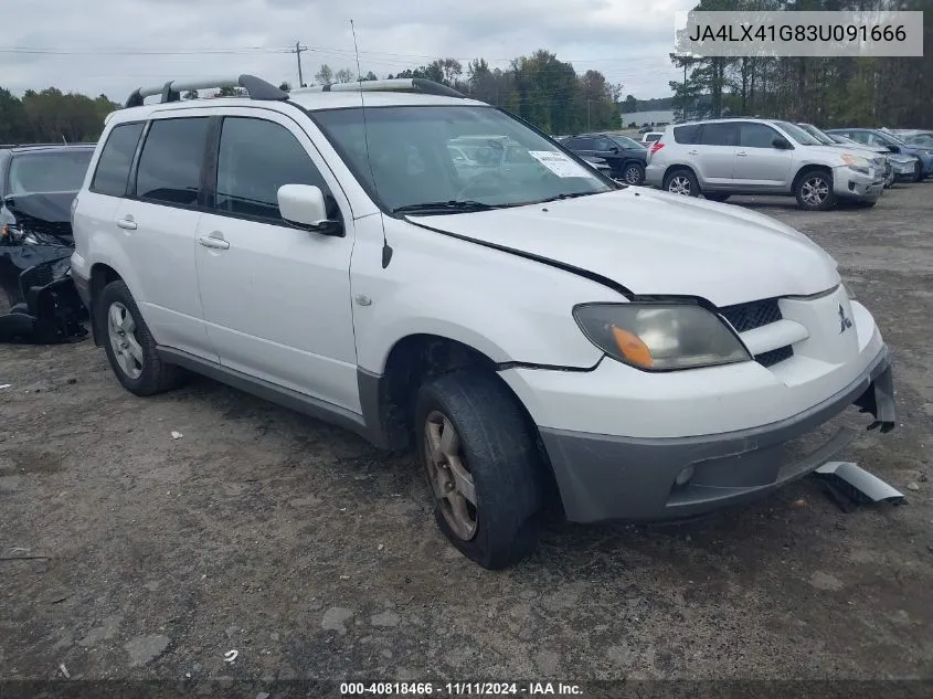 2003 Mitsubishi Outlander Xls VIN: JA4LX41G83U091666 Lot: 40818466