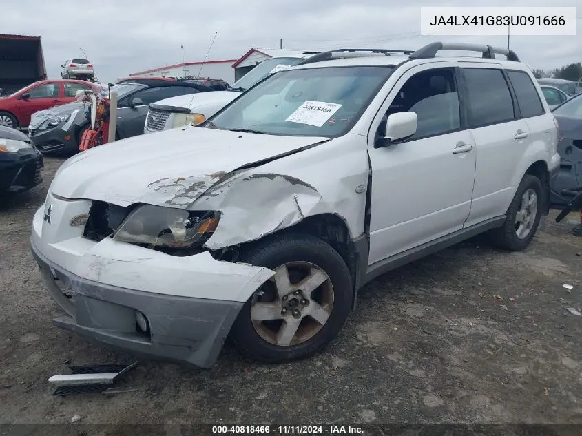 2003 Mitsubishi Outlander Xls VIN: JA4LX41G83U091666 Lot: 40818466