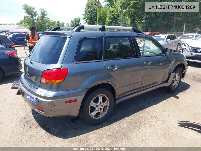 2004 Mitsubishi Outlander Ls VIN: JA4LZ31F74U004269 Lot: 39691724