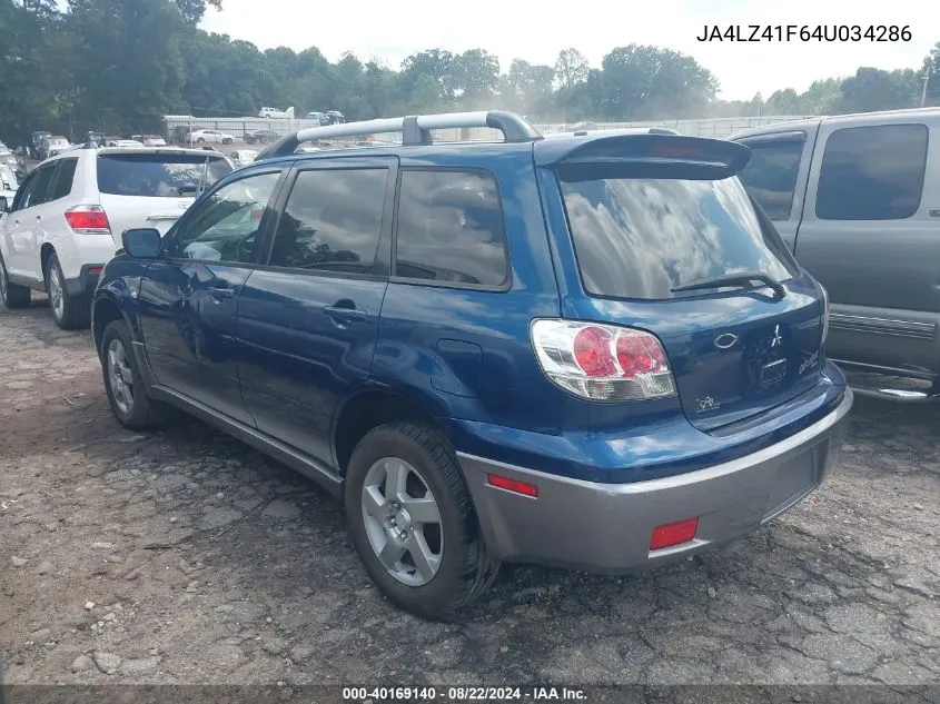 JA4LZ41F64U034286 2004 Mitsubishi Outlander Xls