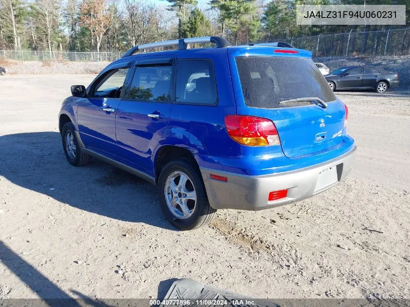 2004 Mitsubishi Outlander Ls VIN: JA4LZ31F94U060231 Lot: 40777996