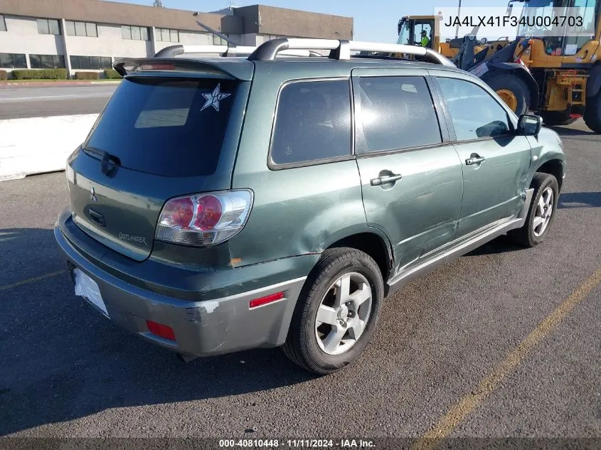 2004 Mitsubishi Outlander Xls VIN: JA4LX41F34U004703 Lot: 40810448