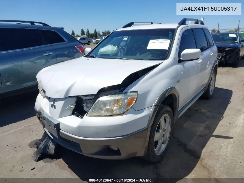 2005 Mitsubishi Outlander Xls VIN: JA4LX41F15U005317 Lot: 40120647