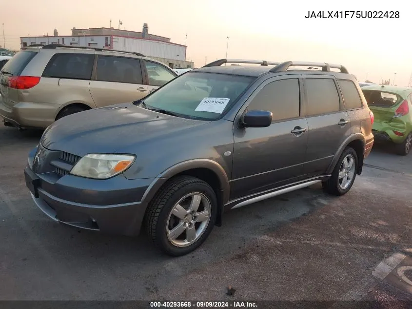 2005 Mitsubishi Outlander Xls VIN: JA4LX41F75U022428 Lot: 40293668