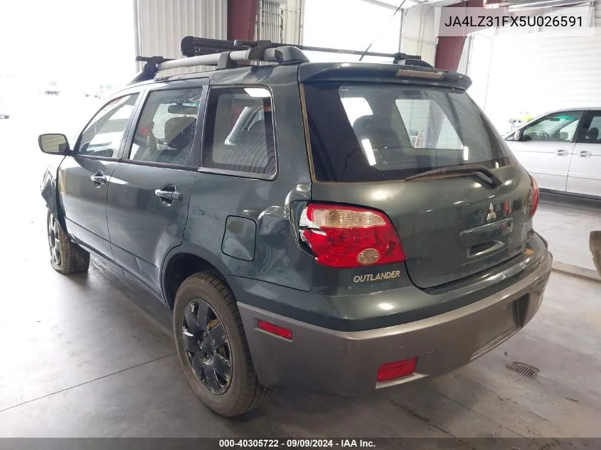 JA4LZ31FX5U026591 2005 Mitsubishi Outlander Ls