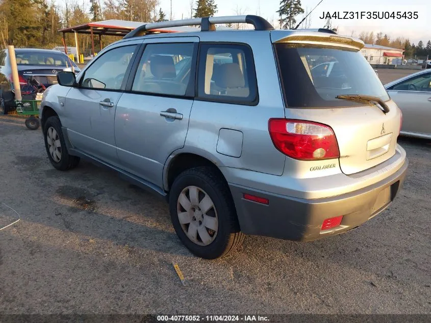 2005 Mitsubishi Outlander Ls VIN: JA4LZ31F35U045435 Lot: 40775052