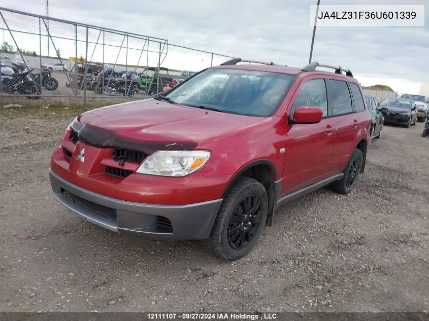 2006 Mitsubishi Outlander Ls VIN: JA4LZ31F36U601339 Lot: 12111107