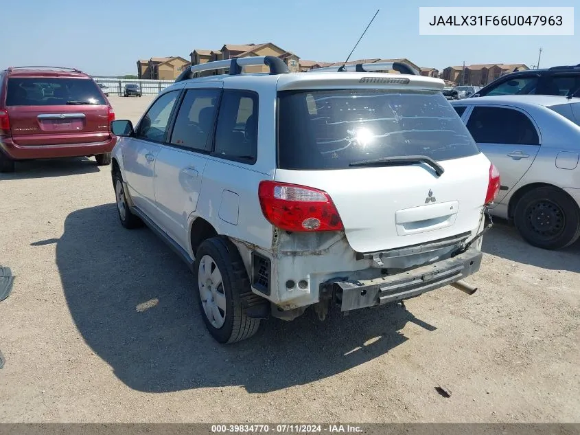 2006 Mitsubishi Outlander Ls VIN: JA4LX31F66U047963 Lot: 39834770