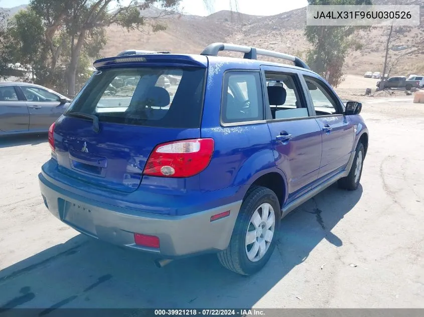 JA4LX31F96U030526 2006 Mitsubishi Outlander Ls