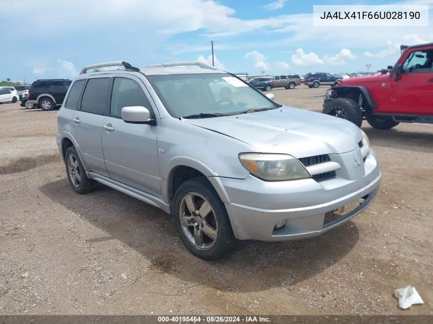 2006 Mitsubishi Outlander Se VIN: JA4LX41F66U028190 Lot: 40195464