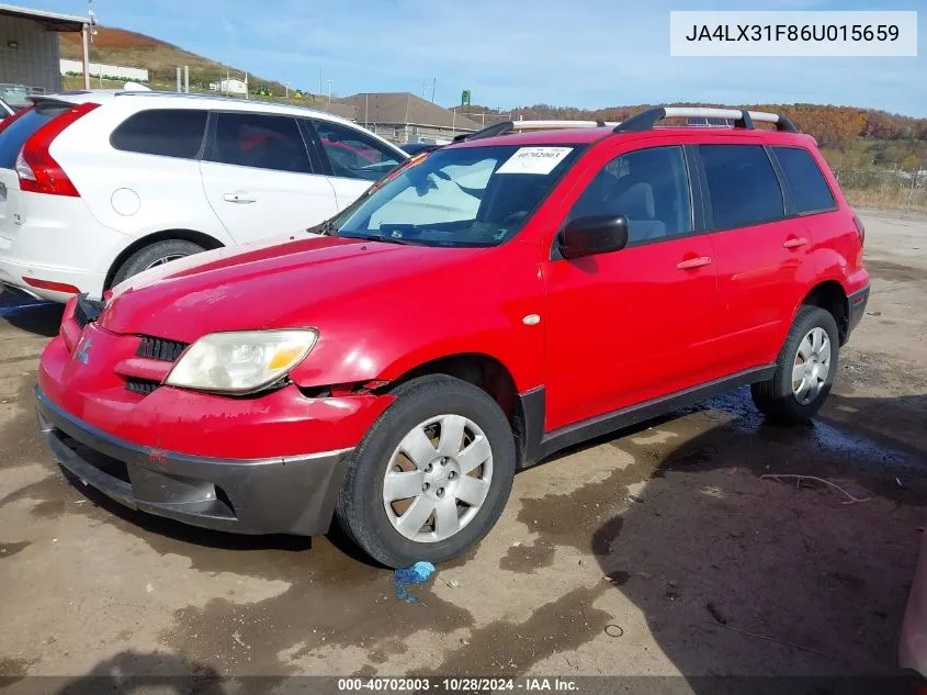 2006 Mitsubishi Outlander Ls VIN: JA4LX31F86U015659 Lot: 40702003