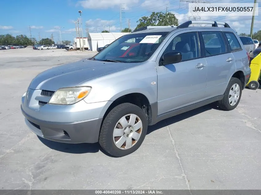 2006 Mitsubishi Outlander Ls VIN: JA4LX31FX6U050557 Lot: 40840208