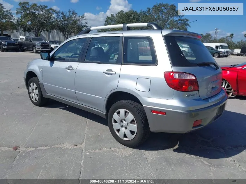 2006 Mitsubishi Outlander Ls VIN: JA4LX31FX6U050557 Lot: 40840208