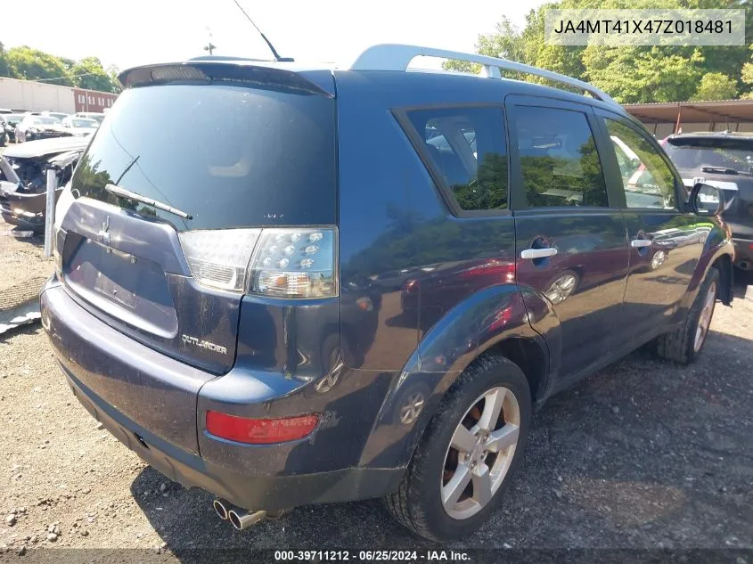 JA4MT41X47Z018481 2007 Mitsubishi Outlander Xls