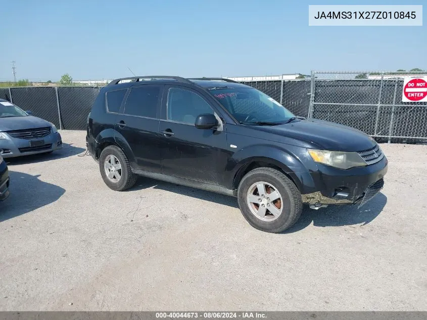 2007 Mitsubishi Outlander Es/Ls VIN: JA4MS31X27Z010845 Lot: 40044673