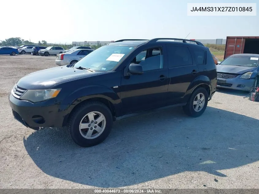 2007 Mitsubishi Outlander Es/Ls VIN: JA4MS31X27Z010845 Lot: 40044673