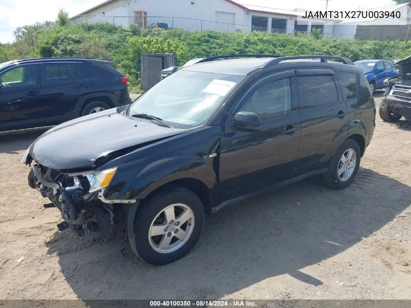 2007 Mitsubishi Outlander Ls VIN: JA4MT31X27U003940 Lot: 40100350