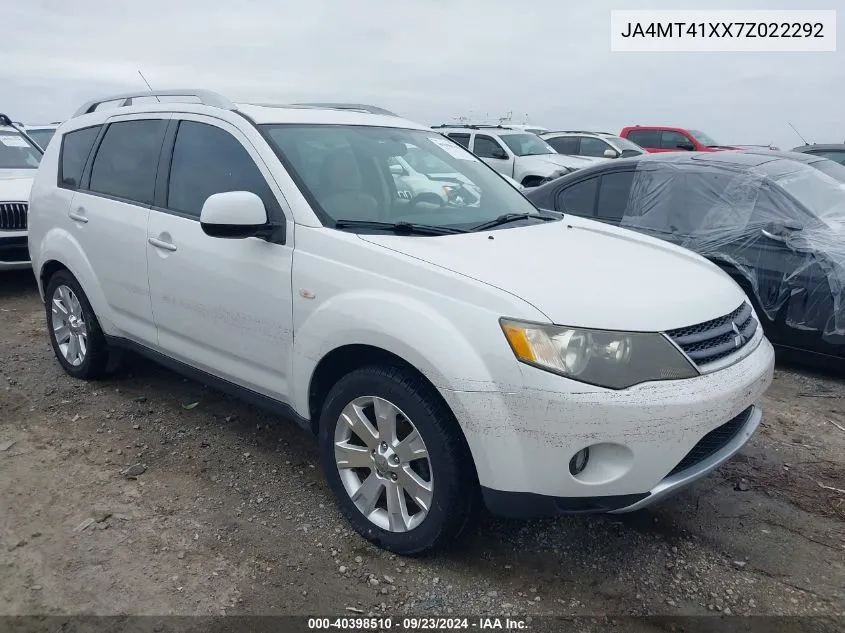 2007 Mitsubishi Outlander Xls VIN: JA4MT41XX7Z022292 Lot: 40398510