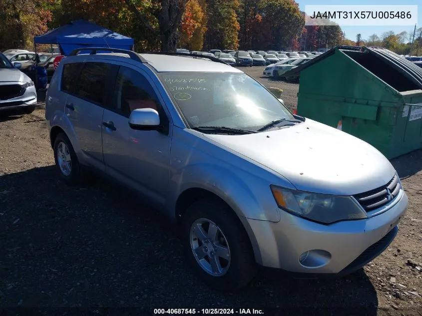 2007 Mitsubishi Outlander Ls VIN: JA4MT31X57U005486 Lot: 40687545