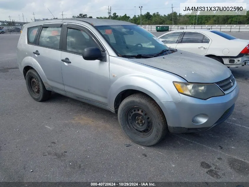 2007 Mitsubishi Outlander Es/Ls VIN: JA4MS31X37U002590 Lot: 40720624