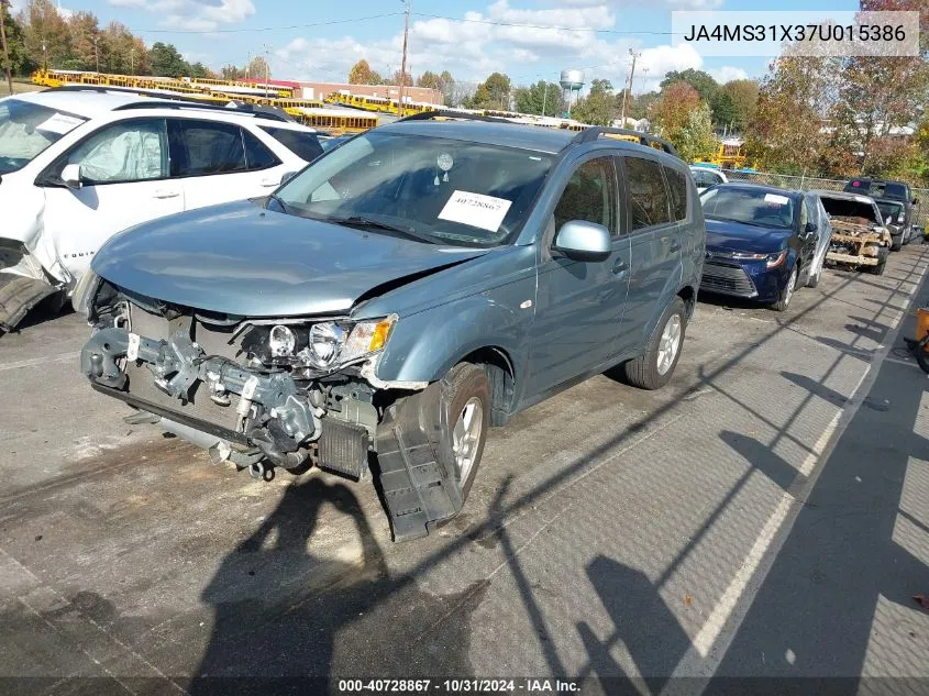 2007 Mitsubishi Outlander Es/Ls VIN: JA4MS31X37U015386 Lot: 40728867