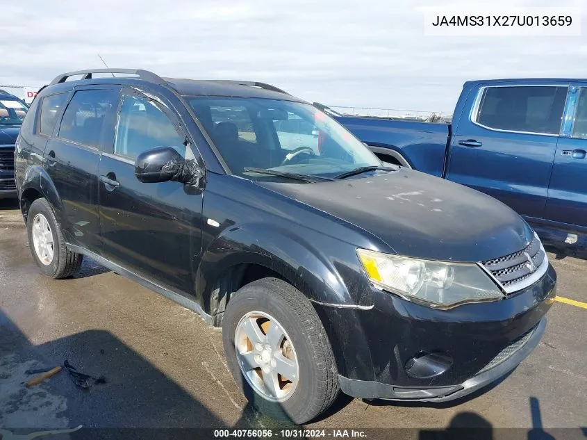 2007 Mitsubishi Outlander Es/Ls VIN: JA4MS31X27U013659 Lot: 40756056