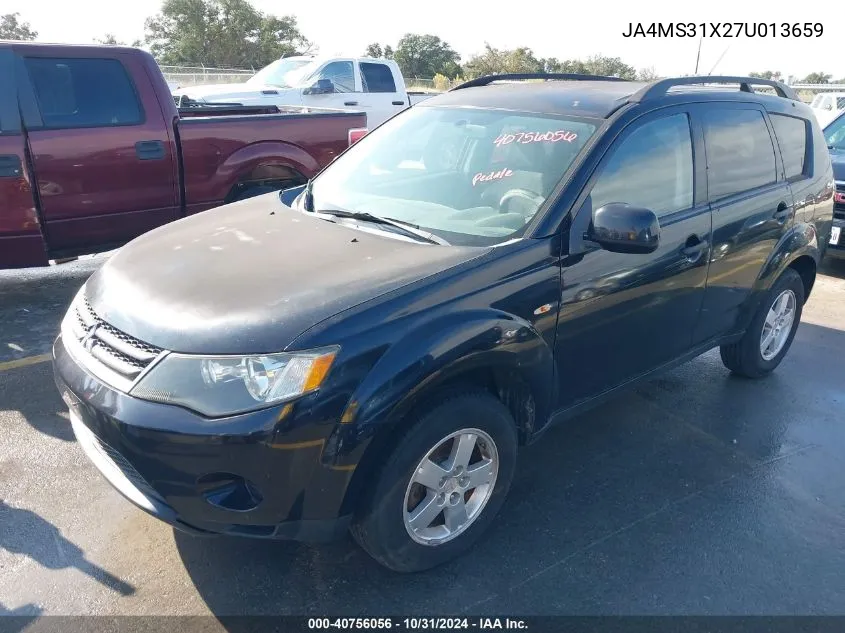 2007 Mitsubishi Outlander Es/Ls VIN: JA4MS31X27U013659 Lot: 40756056