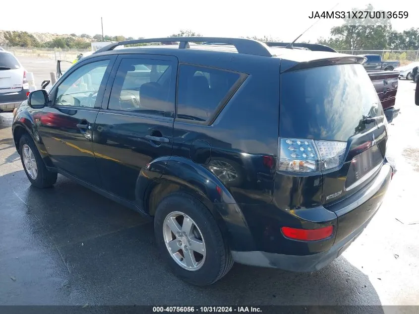 2007 Mitsubishi Outlander Es/Ls VIN: JA4MS31X27U013659 Lot: 40756056