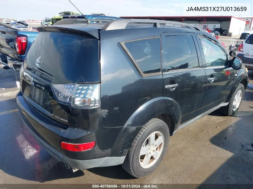 2007 Mitsubishi Outlander Es/Ls VIN: JA4MS31X27U013659 Lot: 40756056