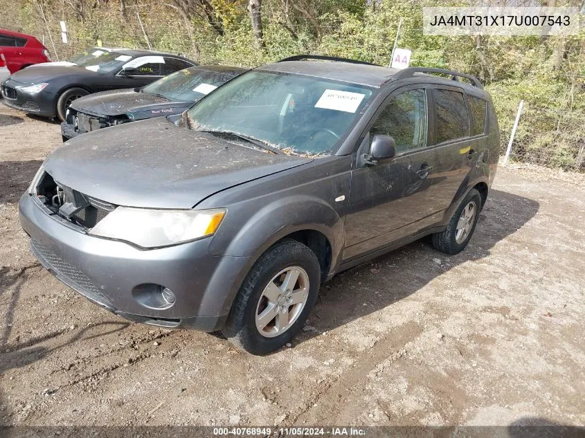 2007 Mitsubishi Outlander Ls VIN: JA4MT31X17U007543 Lot: 40768949