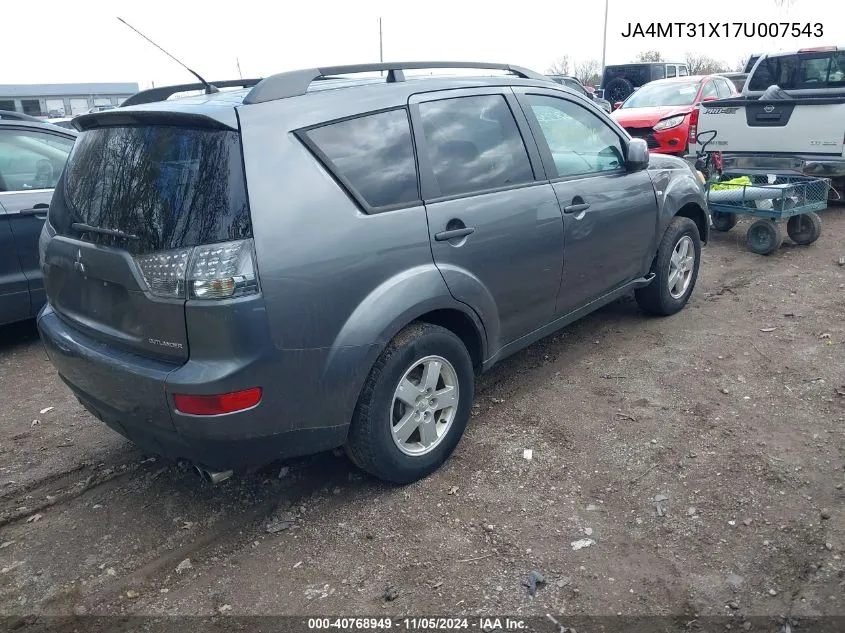 2007 Mitsubishi Outlander Ls VIN: JA4MT31X17U007543 Lot: 40768949