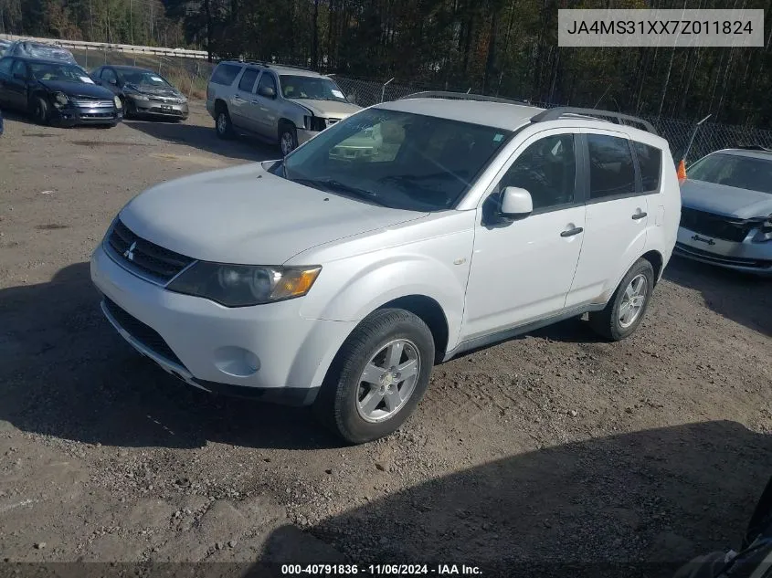 2007 Mitsubishi Outlander Es/Ls VIN: JA4MS31XX7Z011824 Lot: 40791836