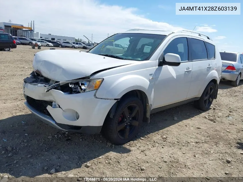 JA4MT41X28Z603139 2008 Mitsubishi Outlander