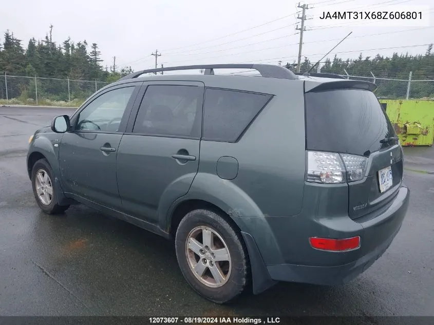 JA4MT31X68Z606801 2008 Mitsubishi Outlander