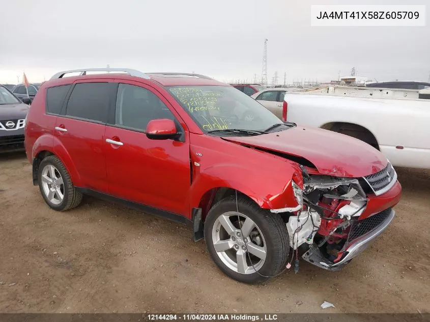 2008 Mitsubishi Outlander VIN: JA4MT41X58Z605709 Lot: 12144294