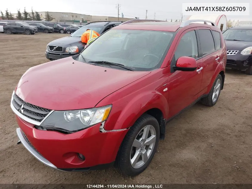 2008 Mitsubishi Outlander VIN: JA4MT41X58Z605709 Lot: 12144294