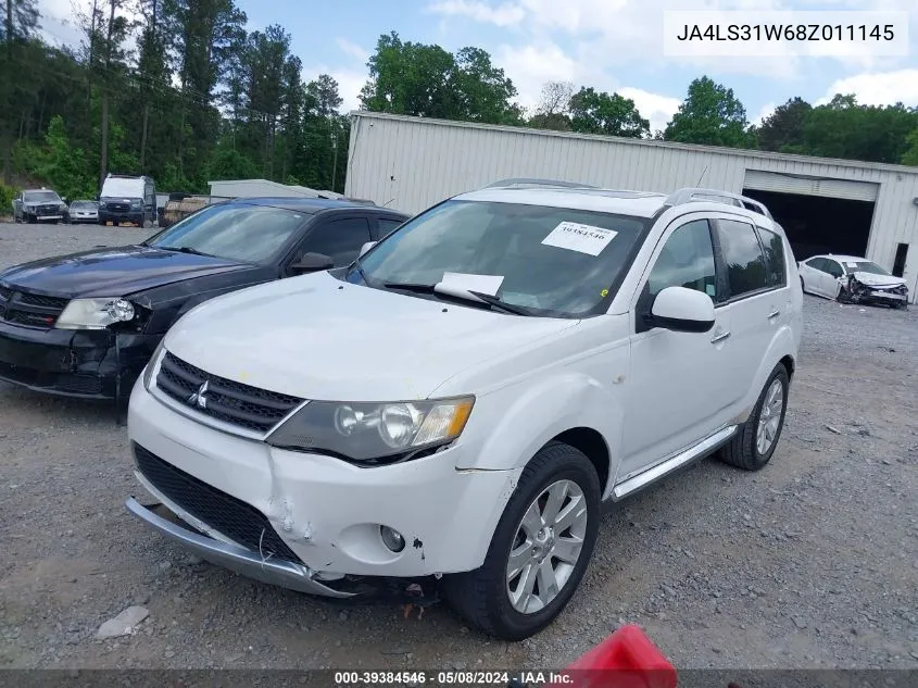 2008 Mitsubishi Outlander Se VIN: JA4LS31W68Z011145 Lot: 39384546