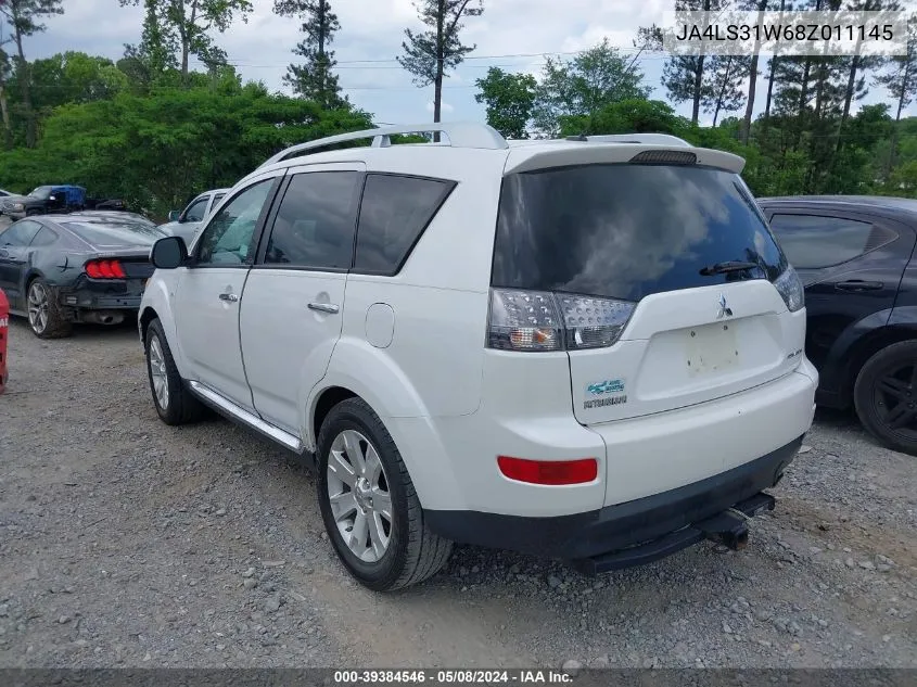 2008 Mitsubishi Outlander Se VIN: JA4LS31W68Z011145 Lot: 39384546