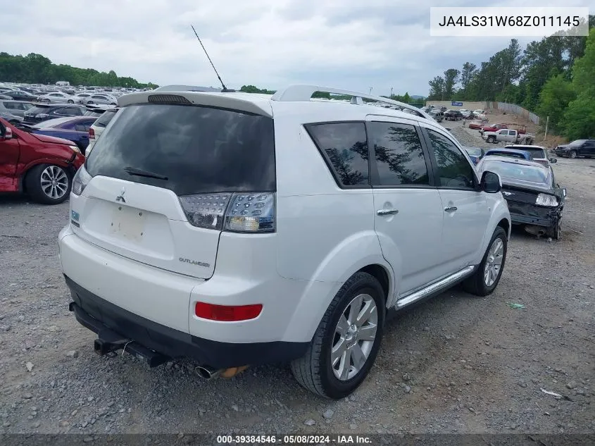 2008 Mitsubishi Outlander Se VIN: JA4LS31W68Z011145 Lot: 39384546